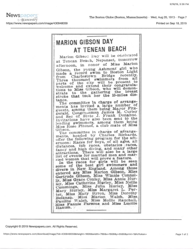 Marion Gibson Day - August 21, 1913