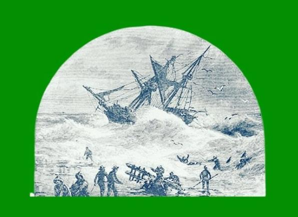 Sketch of the brig St. John shipwreck