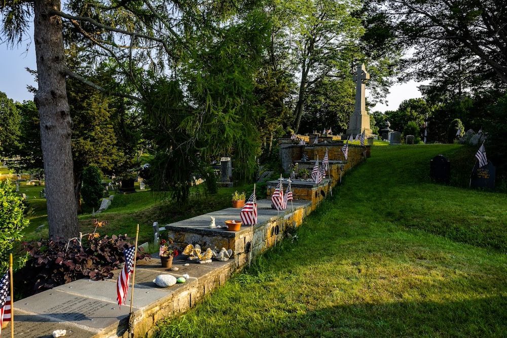 A tiered columbarium.