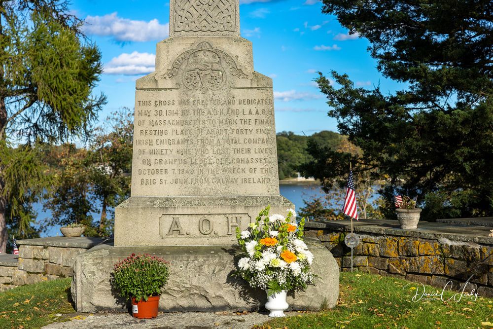 Dedication on Celtic Cross Erected in 1914