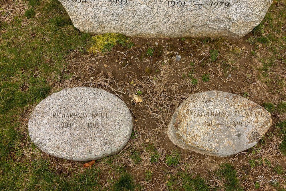 Richardson and Cornelia White stones, former mounting blocks from the Holly Hill Farm, Cohasset