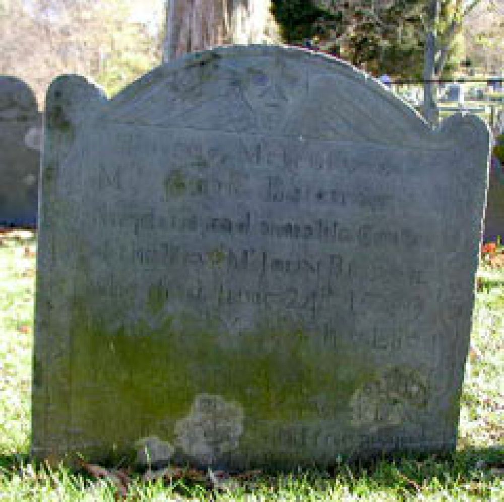 Rev. John Browne gravestone before cleaning