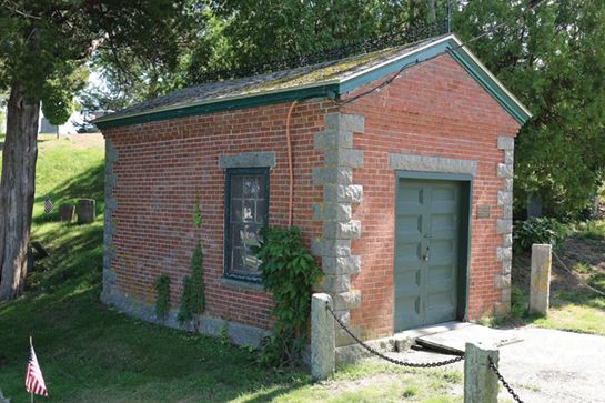 Brick shed, Cohasset Central Cemetery