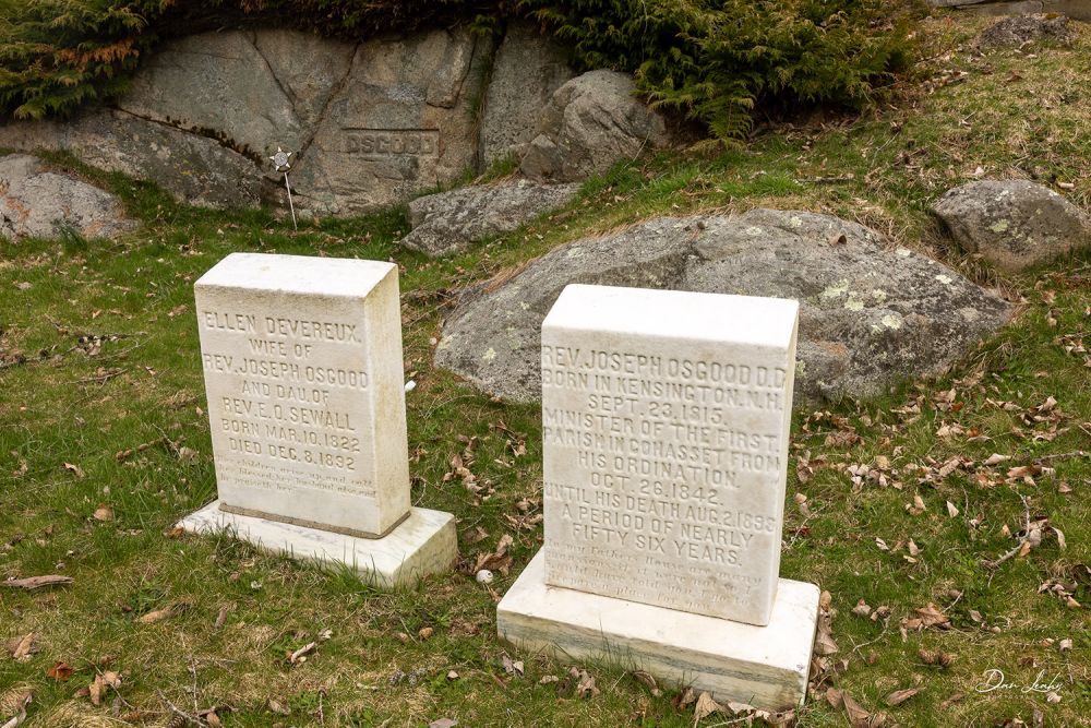 Gravestones of Joseph and Ellen Osgood