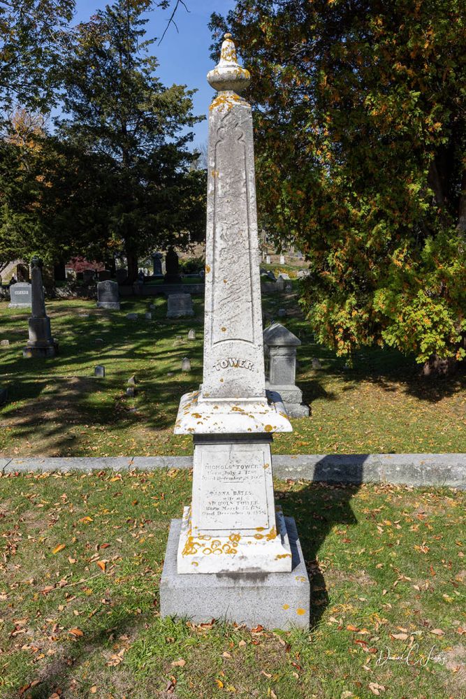 Tower monument before cleaning