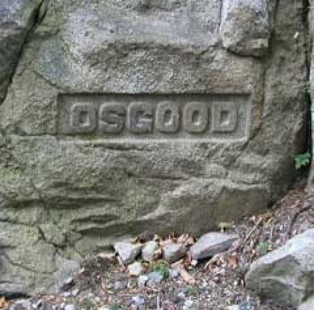 Osgood family stone before cleaning