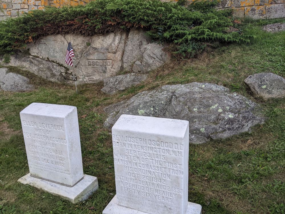 Gravestones of Joseph and Ellen Osgood