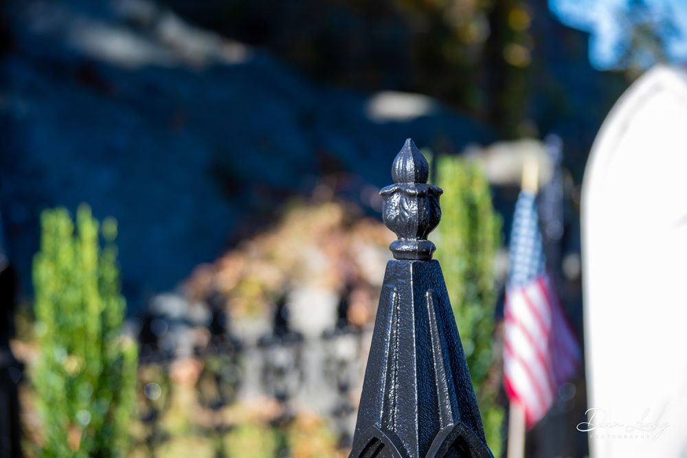 Ezekiel Wallis family plot fence detail