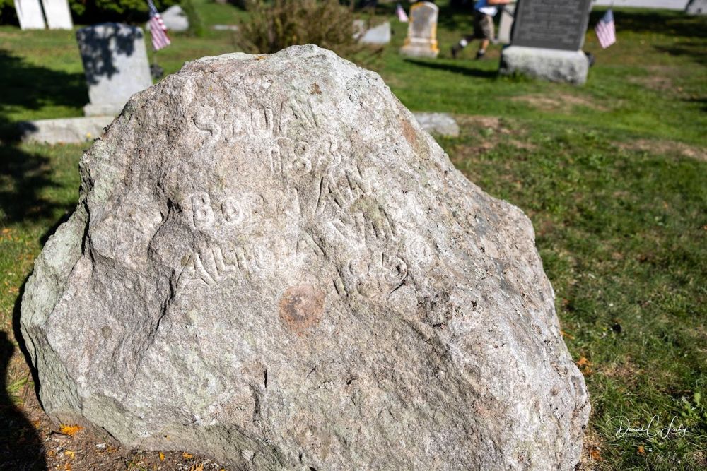 Stuart Robson granite boulder monument