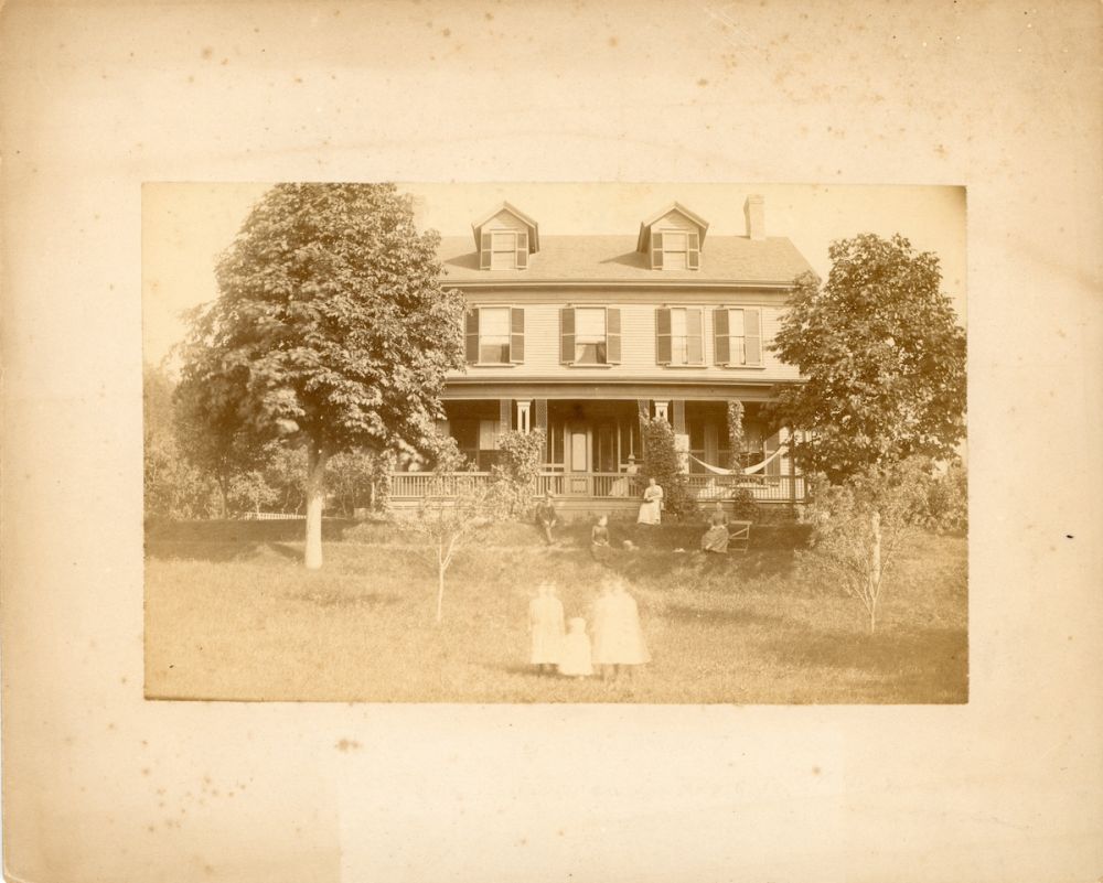 Tower as a baby in front of house - Beach St, Cohasset