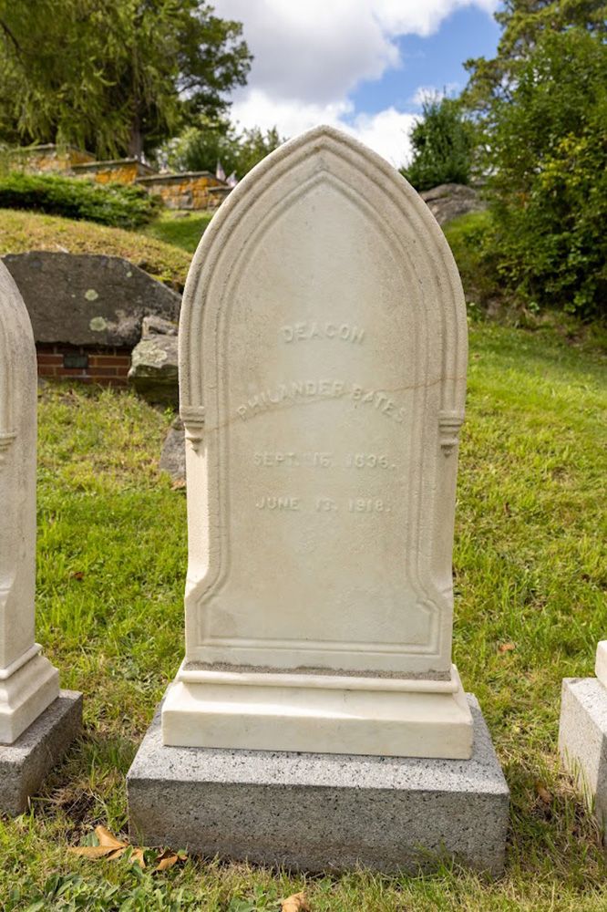 Deacon Philander Bates gravestone