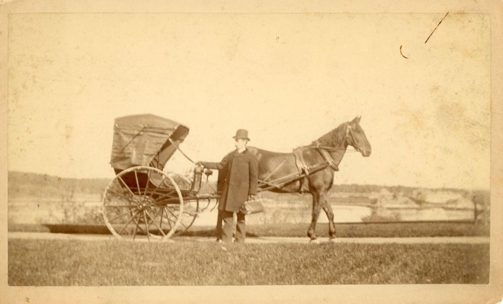 Howe and his horse and buggy.