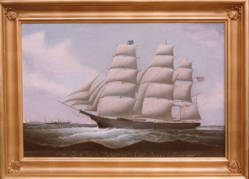 An American painting of a ship that Capt Collier captained.